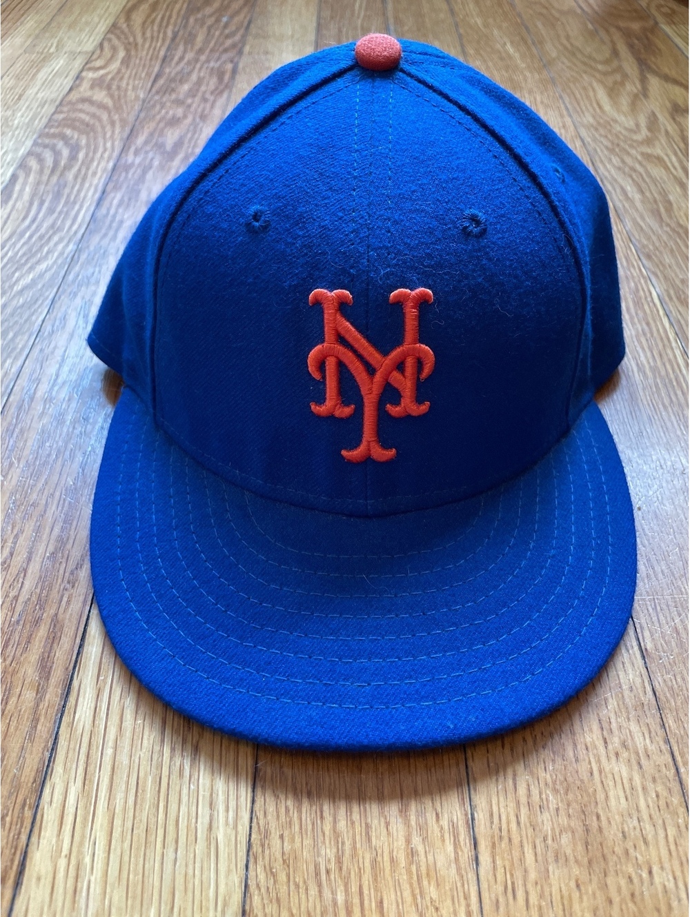 New Era 59FIFTY New York Mets Fitted Hat 7 5/8 MLB On Field Blue Low Profile